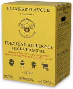 Flames & Flavour - Appelhout Houtskool - Premium kwaliteit - 8.5 KG