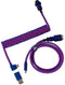 Keychron Premium Coiled Aviator Cable - GX16 - Blauw Rood