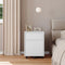 Woltu Rollende Ladenkast ASK11ws - Mobiele Kantoorcontainer met 2 Lades - Wit - 40 x 56 x 40 cm