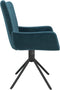 vidaXL - Eetkamerstoelen - draaibaar - 2 - st - fluweel - blauw