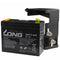 Lead gel battery with adapter for electron flashing light Horizont Tele-Blitz 6V 7Ah