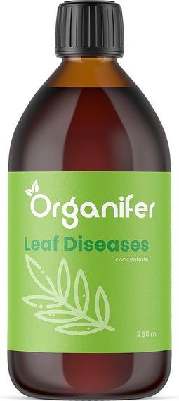 Leaf Diseases Bladziekten Concentraat (250ml, 250m2) - Bladziekten en Bladvlekkenziekte Bestrijding - Meeldauw Bestrijdingsmiddel - Meeldauw Roest, Bladvlekken, Blackspot en Gras Schimmel - Organifer