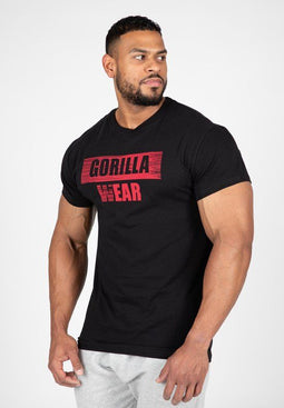 Gorilla Wear Murray T-shirt - Slim Fit - Kapmouwen - Zwart - XXL