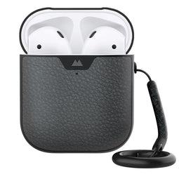Leather Protective Case voor AirPods 1 / 2 - Zwart