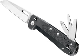 Leatherman Free K2 Zakmes - 8 functies - Glad Lemmet - RVS - Zwart
