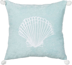 LEATHESIA - Sierkussen - Blauw - 45 x 45 cm - Fluweel