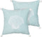 LEATHESIA - Sierkussen set van 2 - Blauw - 45 x 45 cm - Fluweel
