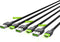 GREEN CELL GC Ray - USB-C kabel set - 3x 30cm 120cm 200cm met LED verlichting fast charging QC 3.0 - Zwart (3 stuks)