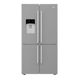 Beko GN1426234ZDXN - No-Frost Side by Side Koelkast - 565 liter - Parel Staal