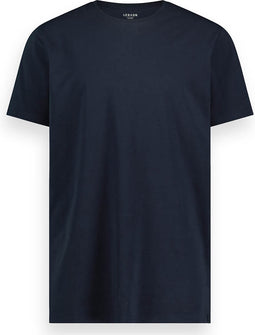 LebasQ - Miles' T-shirt voor heren - 3 pack - met Ronde hals - Extra lang - Geschikt als Ondershirt - Blauw - XL - Katoen