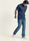 LebasQ - Miles' T-shirt voor heren - 3 pack - met Ronde hals - Extra lang - Geschikt als Ondershirt - Blauw - XL - Katoen