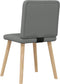 vidaXL - Eetkamerstoelen - 2 - st - stof - donkergrijs