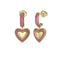 Guess Jewellery JUBE05010JWYGPKT-U - Oorbellen - Roze kristallen hart - Goudkleurig
