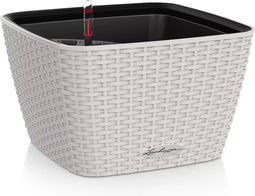 LECHUZA BACINO Cottage - Plantenbak - met uitneembare binnenbak - met bewateringssysteem - ALL-IN-ONE set met LECHUZA-PON - lichtgrijs