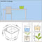 LECHUZA BACINO Cottage - Plantenbak - met uitneembare binnenbak - met bewateringssysteem - ALL-IN-ONE set met LECHUZA-PON - mokka