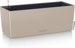 LECHUZA BALCONERA Color 50 - Plantenbak - met uitneembare binnenbak - met bewateringssysteem - ALL-IN-ONE set met LECHUZA-PON - zandbruin