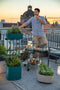 LECHUZA BALCONERA Color 50 - Plantenbak - met uitneembare binnenbak - met bewateringssysteem - ALL-IN-ONE set met LECHUZA-PON - petrol blue