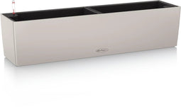 LECHUZA BALCONERA Color 80 - Plantenbak - met uitneembare binnenbak - met bewateringssysteem - ALL-IN-ONE set met LECHUZA-PON - zandbruin