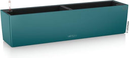 LECHUZA BALCONERA Color 80 - Plantenbak - met uitneembare binnenbak - met bewateringssysteem - ALL-IN-ONE set met LECHUZA-PON - petrol blue