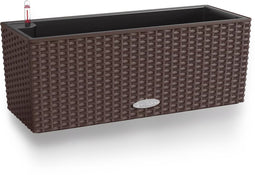 LECHUZA BALCONERA Cottage 50 - Plantenbak - met uitneembare binnenbak - met bewateringssysteem - ALL-IN-ONE set met LECHUZA-PON - mokka
