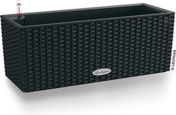 LECHUZA BALCONERA Cottage 50 - Plantenbak - met uitneembare binnenbak - met bewateringssysteem - ALL-IN-ONE set met LECHUZA-PON - grafietzwart