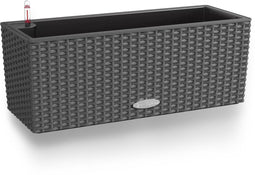 LECHUZA BALCONERA Cottage 50 - Plantenbak - met uitneembare binnenbak - met bewateringssysteem - ALL-IN-ONE set met LECHUZA-PON - graniet