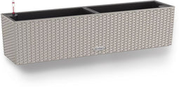 LECHUZA BALCONERA Cottage 80 - Plantenbak - met uitneembare binnenbak - met bewateringssysteem - ALL-IN-ONE set met LECHUZA-PON - zandbruin