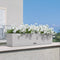 LECHUZA BALCONERA Cottage 80 - Plantenbak - met uitneembare binnenbak - met bewateringssysteem - ALL-IN-ONE set met LECHUZA-PON - wit