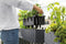 LECHUZA BALCONERA Cottage 80 - Plantenbak - met uitneembare binnenbak - met bewateringssysteem - ALL-IN-ONE set met LECHUZA-PON - zandbruin