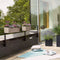 LECHUZA BALCONERA Stone 50 - Plantenbak - met uitneembare binnenbak - met bewateringssysteem - ALL-IN-ONE set met LECHUZA-PON - kwarts wit