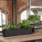 LECHUZA BALCONERA Stone 50 - Plantenbak - met uitneembare binnenbak - met bewateringssysteem - ALL-IN-ONE set met LECHUZA-PON - kwarts wit
