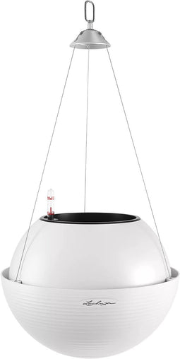 LECHUZA BOLA color 32 - Plantenbak - met uitneembare binnenbak - met bewateringssysteem - ALL-IN-ONE set met LECHUZA-PON - wit