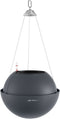LECHUZA BOLA color 32 - Plantenbak - met uitneembare binnenbak - met bewateringssysteem - ALL-IN-ONE set met LECHUZA-PON - leisteengrijs