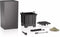 LECHUZA CANTO Premium 40 high LED - met uitneembare binnenbak - met bewateringssysteem - ALL-IN-ONE set met LECHUZA-PON - met LED-stripverlichting - zilver metallic