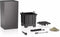 LECHUZA CANTO Premium 40 high LED - met uitneembare binnenbak - met bewateringssysteem - ALL-IN-ONE set met LECHUZA-PON - met LED-stripverlichting - zilver metallic