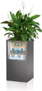 LECHUZA CANTO Premium 40 high - Plantenbak - met uitneembare binnenbak - met bewateringssysteem - ALL-IN-ONE set met LECHUZA-PON - antraciet metallic