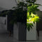 LECHUZA CANTO Premium 40 low LED - met uitneembare binnenbak - met bewateringssysteem - ALL-IN-ONE set met LECHUZA-PON - met LED-stripverlichting - wit hoogglans