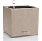 LECHUZA CANTO Stone 14 - Plantenbak - met uitneembare binnenbak - met bewateringssysteem - ALL-IN-ONE set met LECHUZA-PON - zandbeige