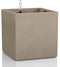 LECHUZA CANTO Stone 14 - Plantenbak - met uitneembare binnenbak - met bewateringssysteem - ALL-IN-ONE set met LECHUZA-PON - zandbeige