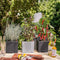 LECHUZA CANTO Stone 14 - Plantenbak - met uitneembare binnenbak - met bewateringssysteem - ALL-IN-ONE set met LECHUZA-PON - Grafietzwart