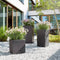 LECHUZA CANTO Stone 30 high - Plantenbak - met uitneembare binnenbak - met bewateringssysteem - ALL-IN-ONE set met LECHUZA-PON - zandbeige