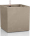 LECHUZA CANTO Stone 30 low - Plantenbak - met uitneembare binnenbak - met bewateringssysteem - ALL-IN-ONE set met LECHUZA-PON - zandbeige