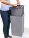 LECHUZA CANTO Stone 40 high - Plantenbak - met uitneembare binnenbak - met bewateringssysteem - ALL-IN-ONE set met LECHUZA-PON - steengrijs