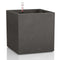 LECHUZA CANTO Stone 40 low - Plantenbak - met uitneembare binnenbak - met bewateringssysteem - ALL-IN-ONE set met LECHUZA-PON - grafietzwart