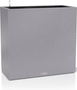 LECHUZA CANTO Stone 80 wide - Plantenbak - met uitneembare binnenbak - met bewateringssysteem - ALL-IN-ONE set met LECHUZA-PON - steengrijs
