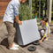 LECHUZA CANTO Stone 80 wide - Plantenbak - met uitneembare binnenbak - met bewateringssysteem - ALL-IN-ONE set met LECHUZA-PON - steengrijs