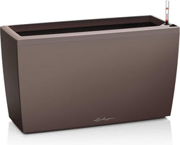LECHUZA CARARO PREMIUM - Plantenbak - met bewateringssysteem - ALL-IN-ONE set met LECHUZA-PON - espresso metallic