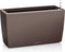 LECHUZA CARARO PREMIUM - Plantenbak - met bewateringssysteem - ALL-IN-ONE set met LECHUZA-PON - espresso metallic