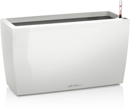 LECHUZA CARARO PREMIUM - Plantenbak - met bewateringssysteem - ALL-IN-ONE set met LECHUZA-PON - wit hoogglans