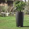 LECHUZA CILINDRO Color 32 - Plantenbak - met uitneembare binnenbak - met bewateringssysteem - ALL-IN-ONE set met LECHUZA-PON - leisteengrijs